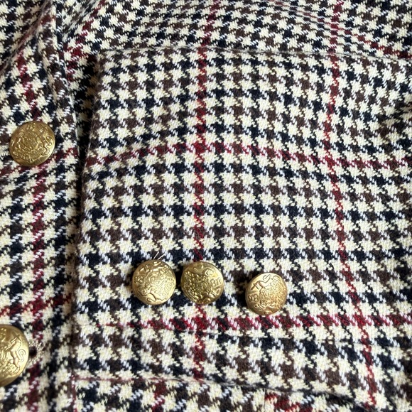 J Crew Women's Schoolboy Blazer Herringbone Wool Blend Jacket Classic Fit Sz 10 - Picture 8 of 12